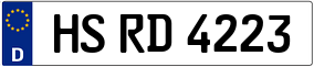 Trailer License Plate